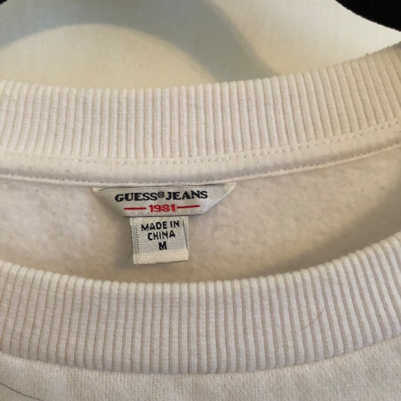 GUESS Originals Embossed Cropped Sweatshirt - Picture 4 of 4